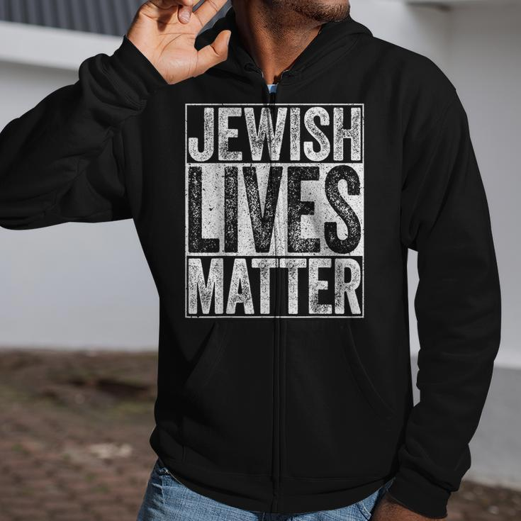 Jewish Lives Matter Jews Zip Up Hoodie