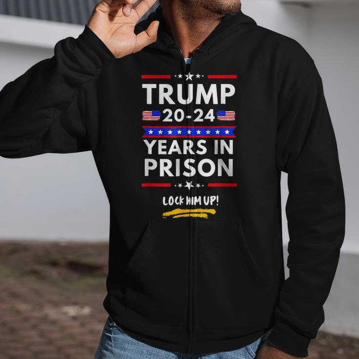 Lock Him Up 2020 2024 Years In Prison Anti Trump Political Zip Up Hoodie