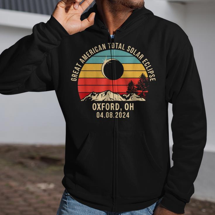 Oxford Ohio Oh Total Solar Eclipse 2024 Zip Up Hoodie