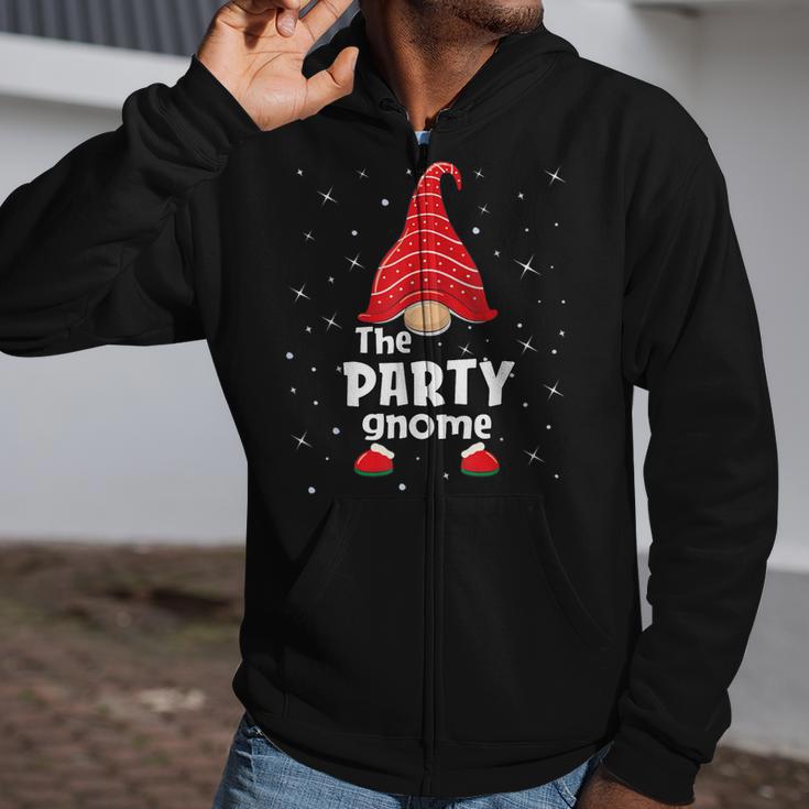 Party Gnome Family Matching Christmas Pajama Zip Up Hoodie