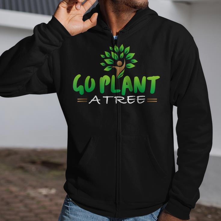 Plant A Tree Earth Day Zip Up Hoodie