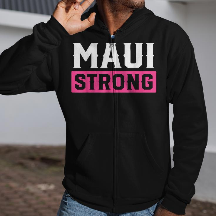 Pray For Maui Hawaii Strong Maui Lahaina Hawaiian Islands Zip Up Hoodie