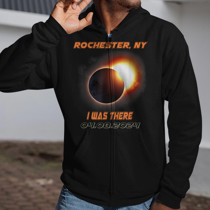 I Was There Total Solar Eclipse Rochester New York Ny Zip Up Hoodie