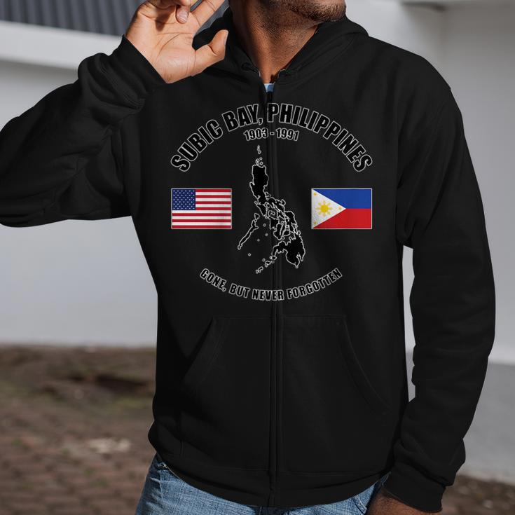 Subic Bay Philippines Gone But Never Forgotten Veteran Zip Up Hoodie