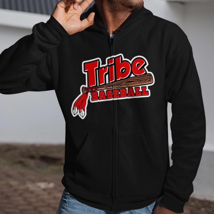 Tribe Baseball Sports Logo Tshirt Zip Up Hoodie