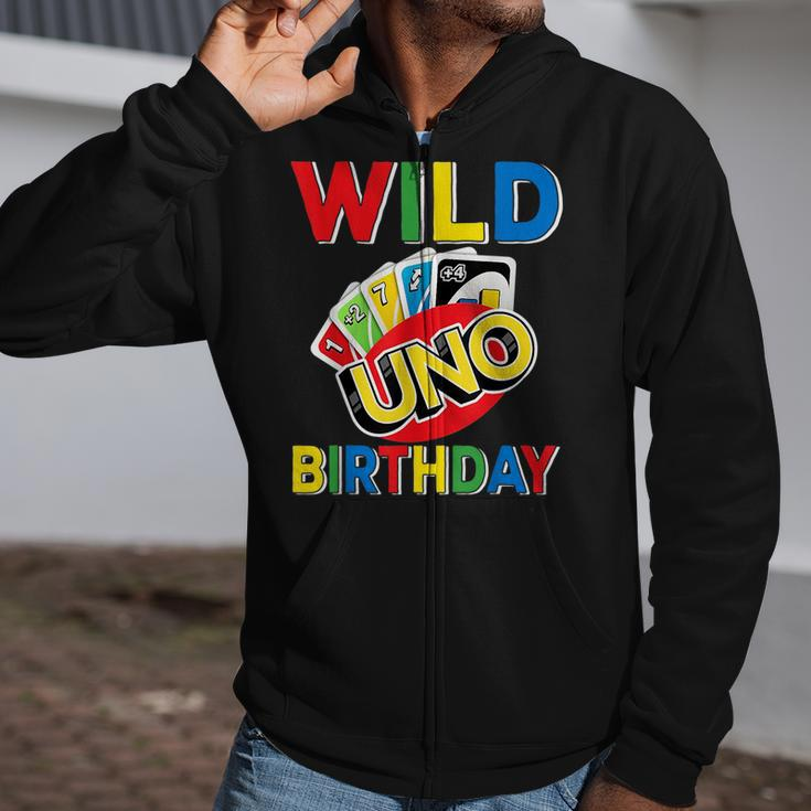 Uno Themed 1St Birthday Party Decorations 1St Bday Boy Zip Up Hoodie