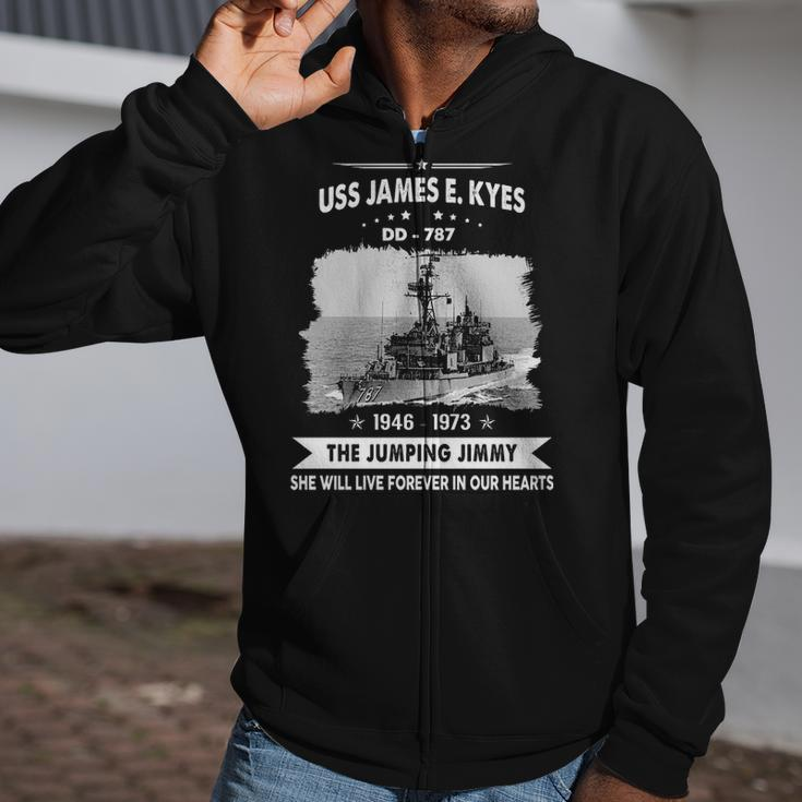 Uss James E Kyes Dd Zip Up Hoodie
