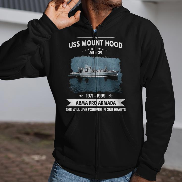 Uss Mount Hood Ae V2 Zip Up Hoodie