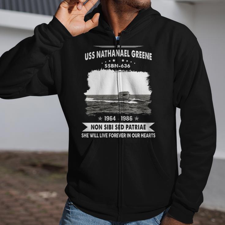 Uss Nathanael Greene Ssbn Zip Up Hoodie