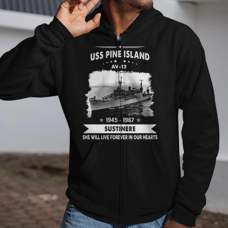 Uss Pine Island Av Zip Up Hoodie