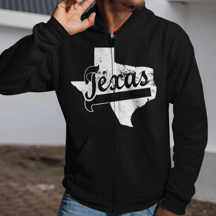 Vintage Texas State Logo Zip Up Hoodie