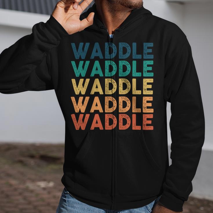 Waddle Name Shirt Waddle Family Name V3 Zip Up Hoodie