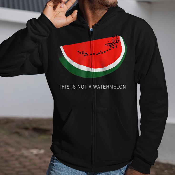 Watermelon 'This Is Not A Watermelon' Palestine Collection Zip Up Hoodie