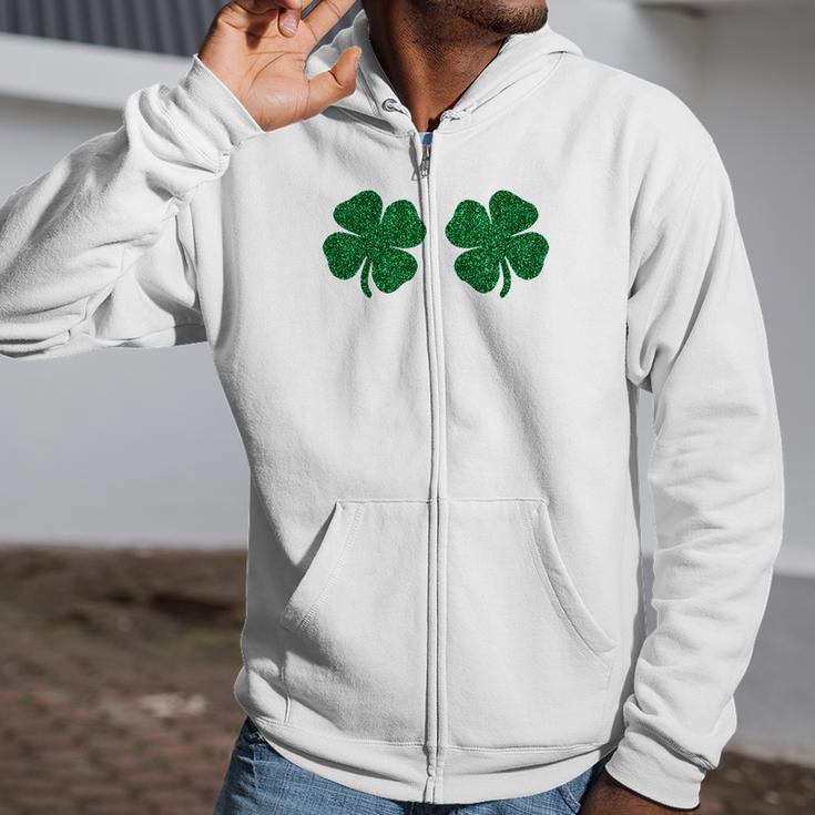 Shamrock Boobs Zip Up Hoodie