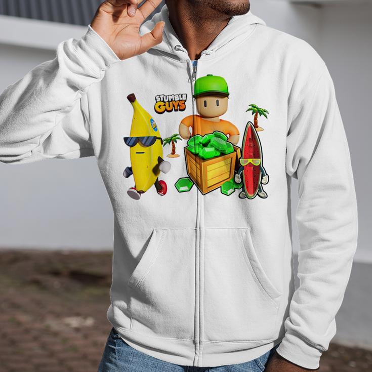 Stumble Guys Stumble Guys Zip Up Hoodie