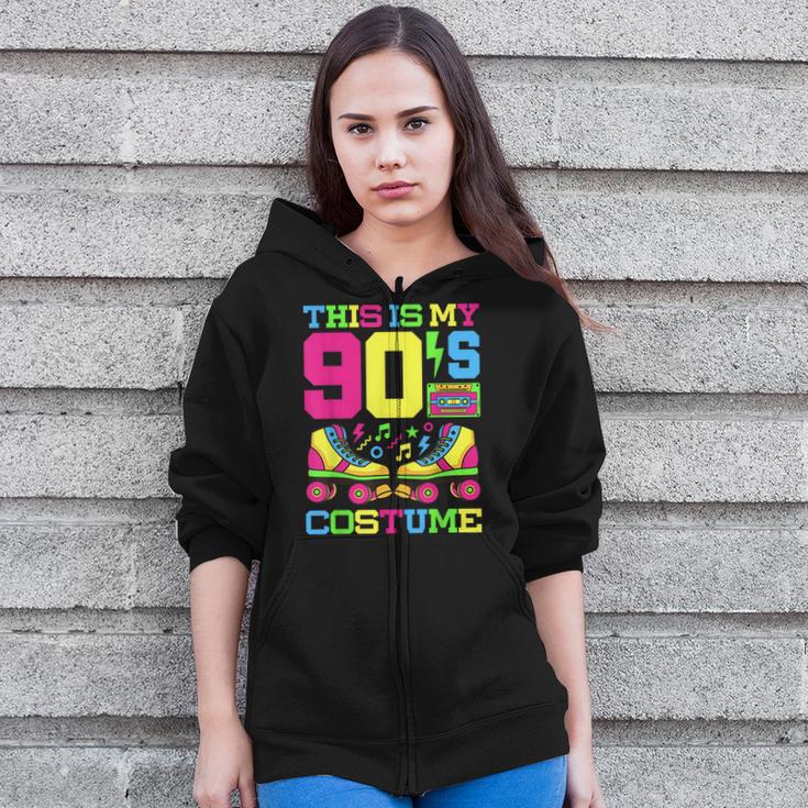 90S Costume 1990S Theme Party Nineties Styles Fashion Outfit Zip Up Hoodie