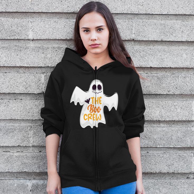 The Boo Crew Halloween Quote Zip Up Hoodie