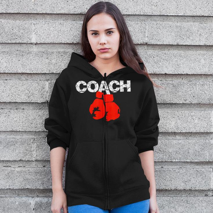 Boxing Coach Definition Boxing Trainer Boxing Coach Zip Up Hoodie