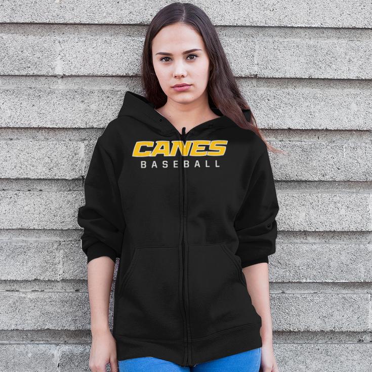 Canes Baseball Sports Zip Up Hoodie