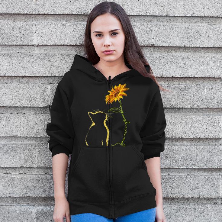 You Are My Cat Lovers Sunshine Pet Lover Cat Love Zip Up Hoodie