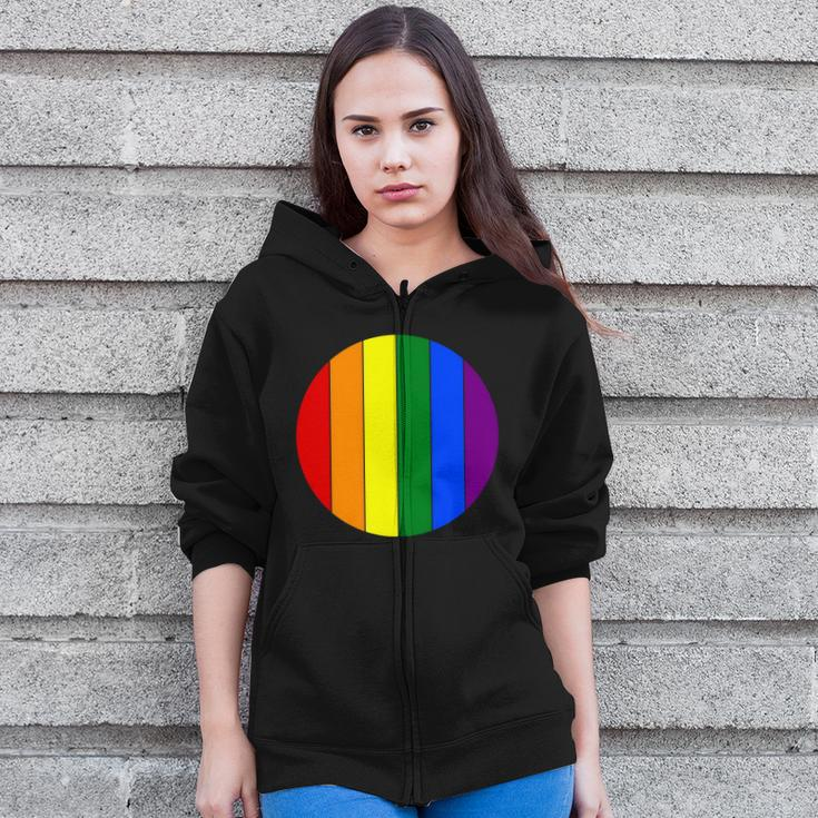 Circle Lgbt Gay Pride Lesbian Bisexual Ally Quote Zip Up Hoodie