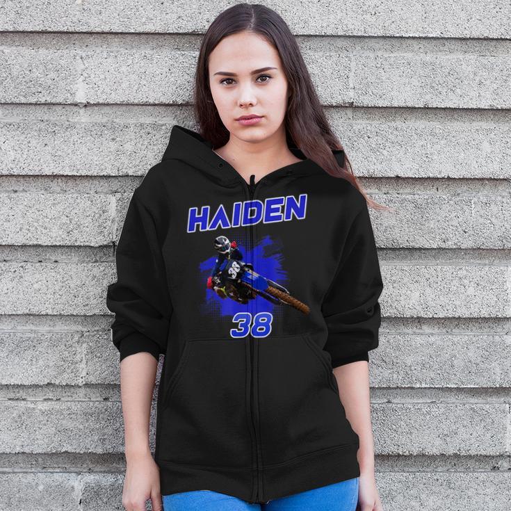 Dirt Bike Racing For Motocross And Supercross Zip Up Hoodie