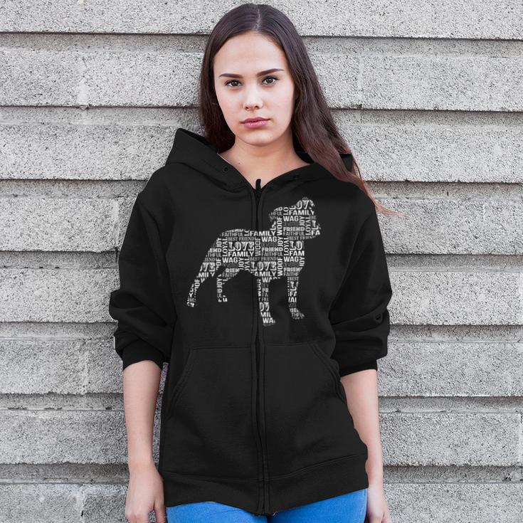Dog Staffordshire Staffie Or Staffordshire Bull Terrier Dog Lover Zip Up Hoodie