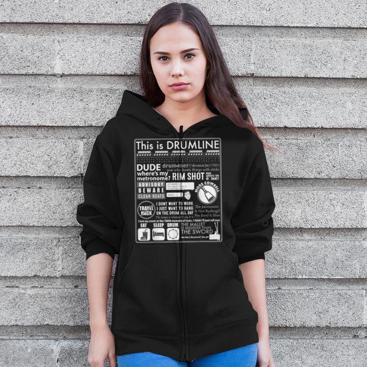 This Is Drumline Drum Line Sayings & Memes Zip Up Hoodie