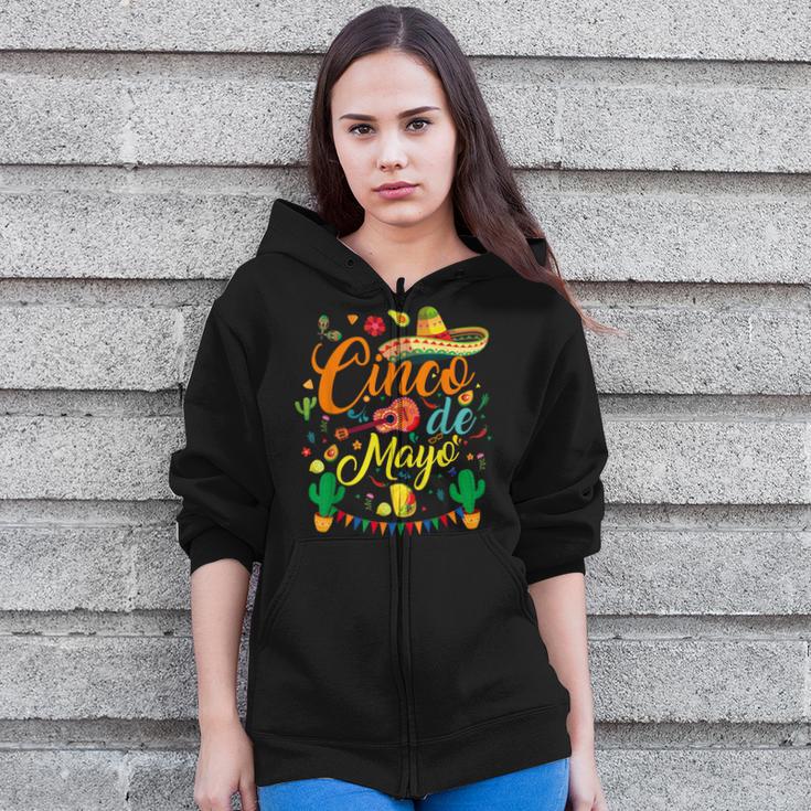 Fiesta Cinco De Mayo Mexican Party 5 De Mayo Women Zip Up Hoodie