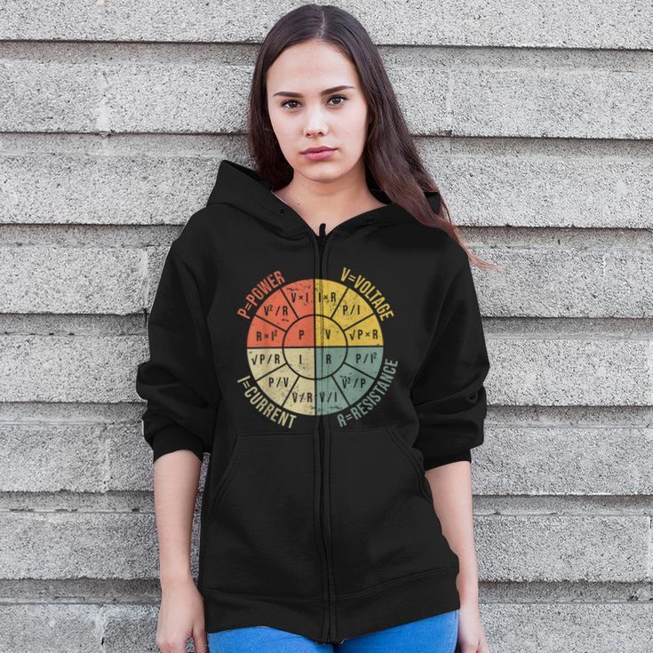 Formula Wheel Electrical Engineering Electricity Ohm's Law Zip Up Hoodie