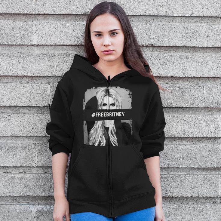 Free Britney Grey Style Zip Up Hoodie