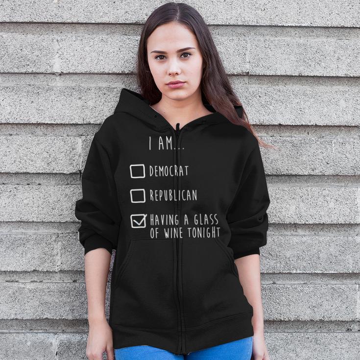 Politics Democrat Republican Wine Zip Up Hoodie