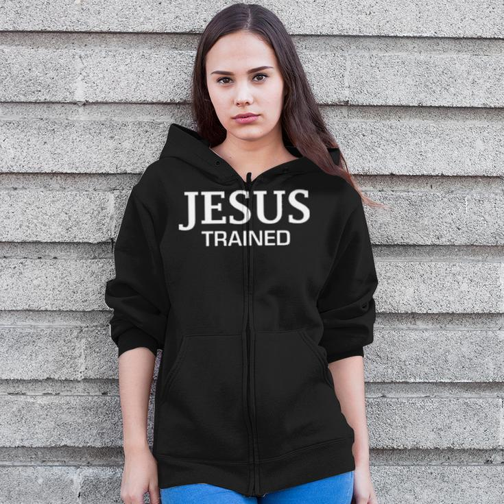 Jesus Trained Wrestling Zip Up Hoodie
