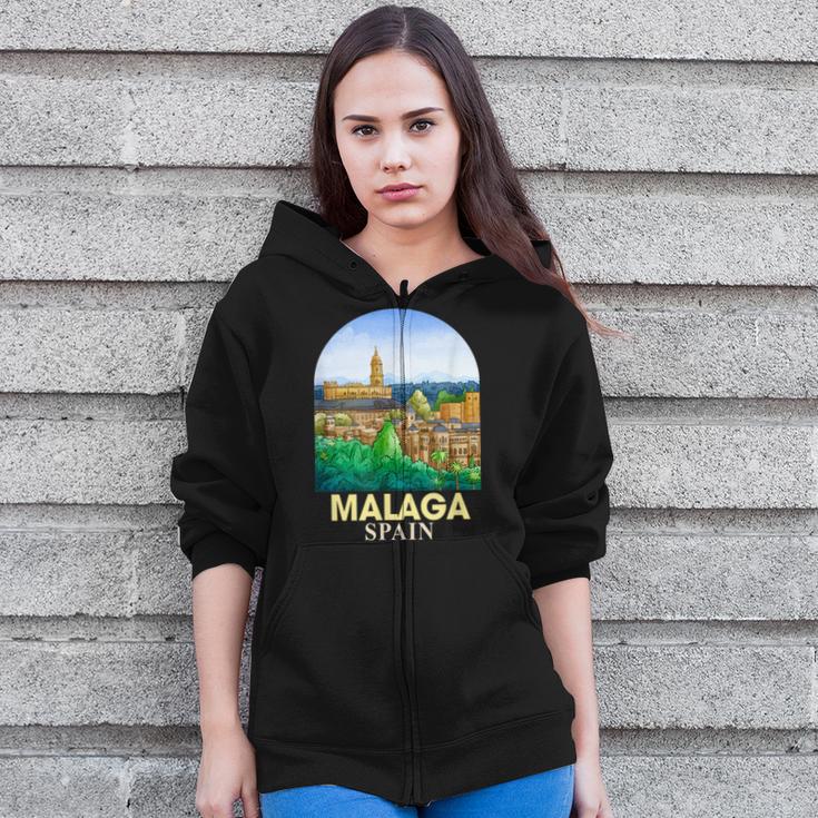 Malaga Spain Travel Catedral De Malaga Traveling Spain Trip Zip Up Hoodie