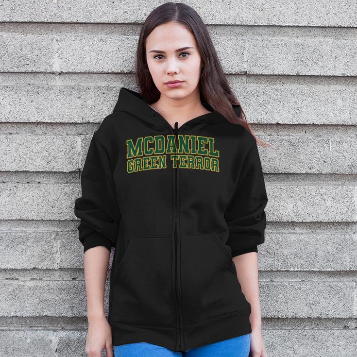 Mcdaniel College Green Terror 01 Zip Up Hoodie