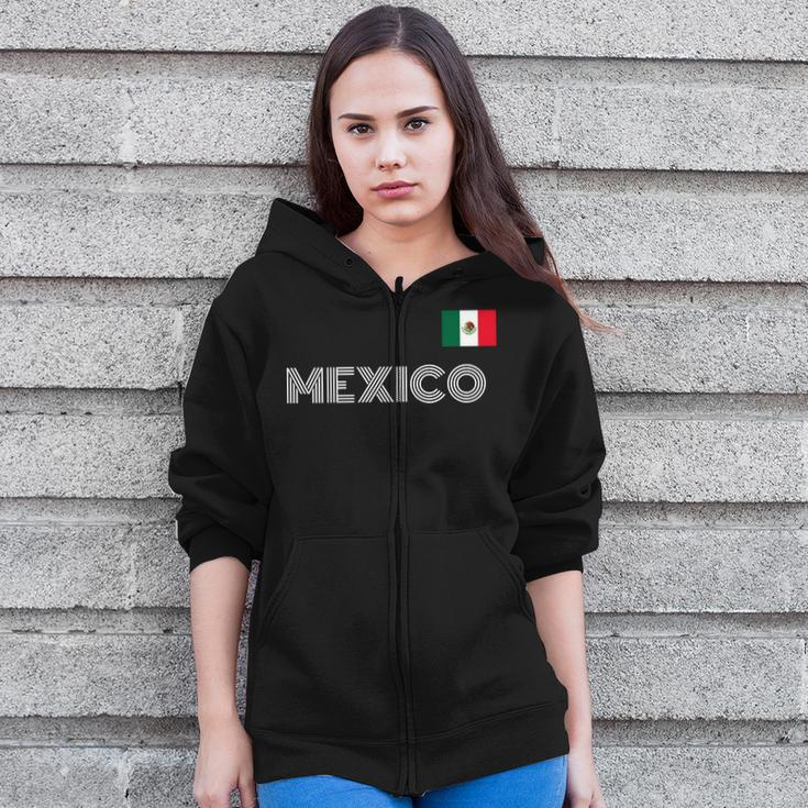 Mexico Country Flag Logo Zip Up Hoodie