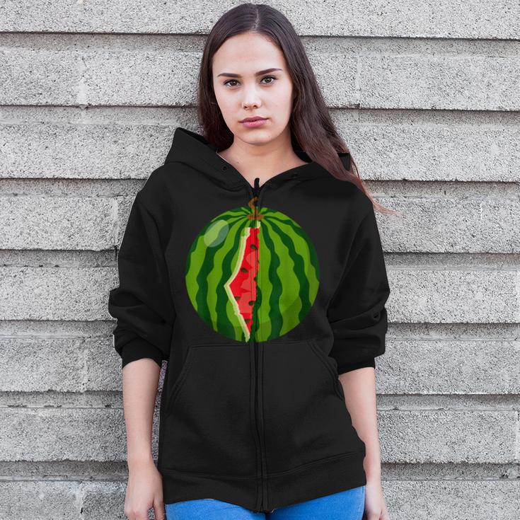 Palestine Map Watermelon Arabic Calligraphy Zip Up Hoodie