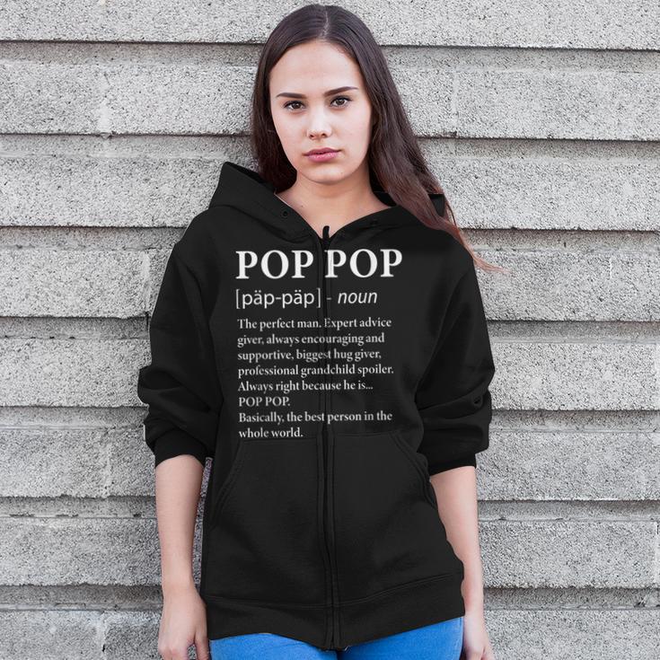 Pop Pop Definition Grandpa Zip Up Hoodie