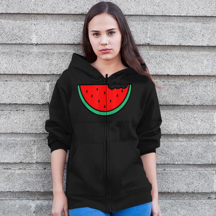 'This Is Not A Watermelon' Palestine Collection Zip Up Hoodie