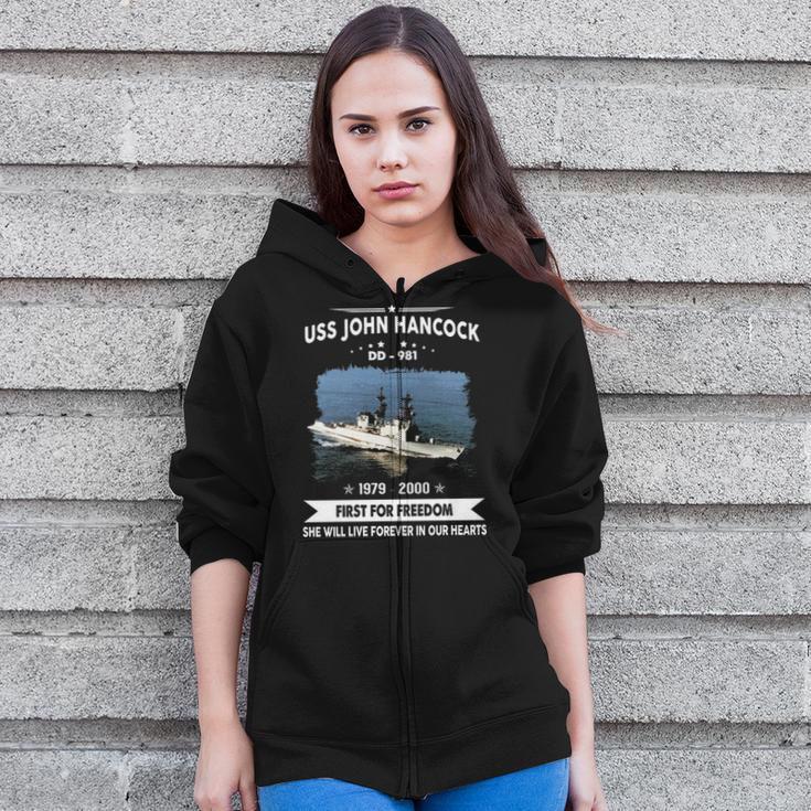 Uss John Hancock Dd Zip Up Hoodie