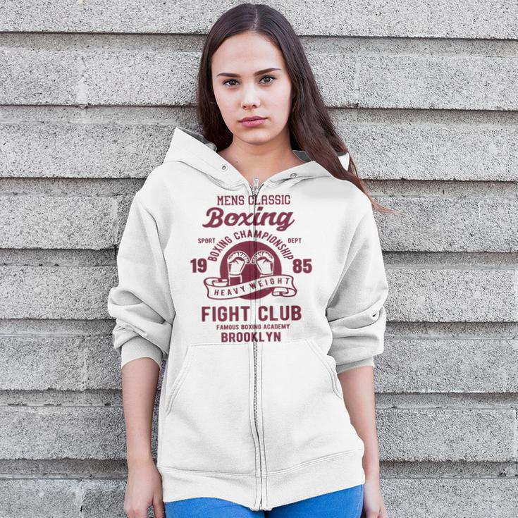 Vintage Style BoxingBoxing Gloves Graphics Zip Up Hoodie