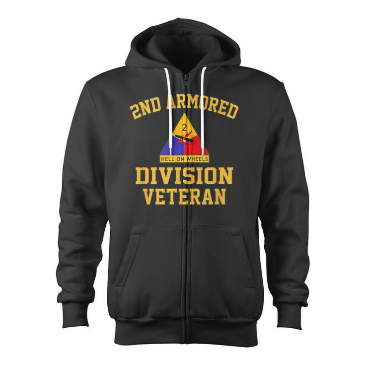 2Nd Armored Division Veteran Zip Up Hoodie