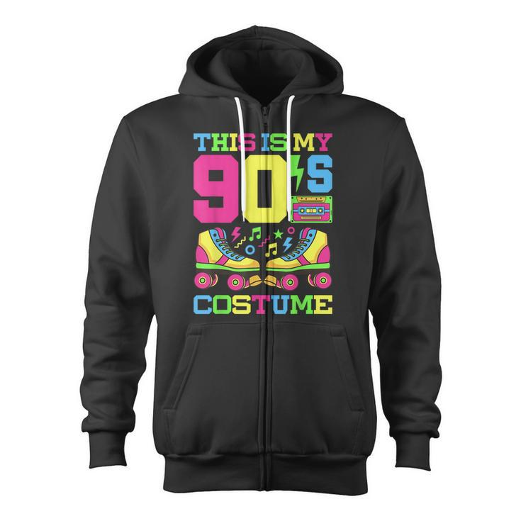 90S Costume 1990S Theme Party Nineties Styles Fashion Outfit Zip Up Hoodie