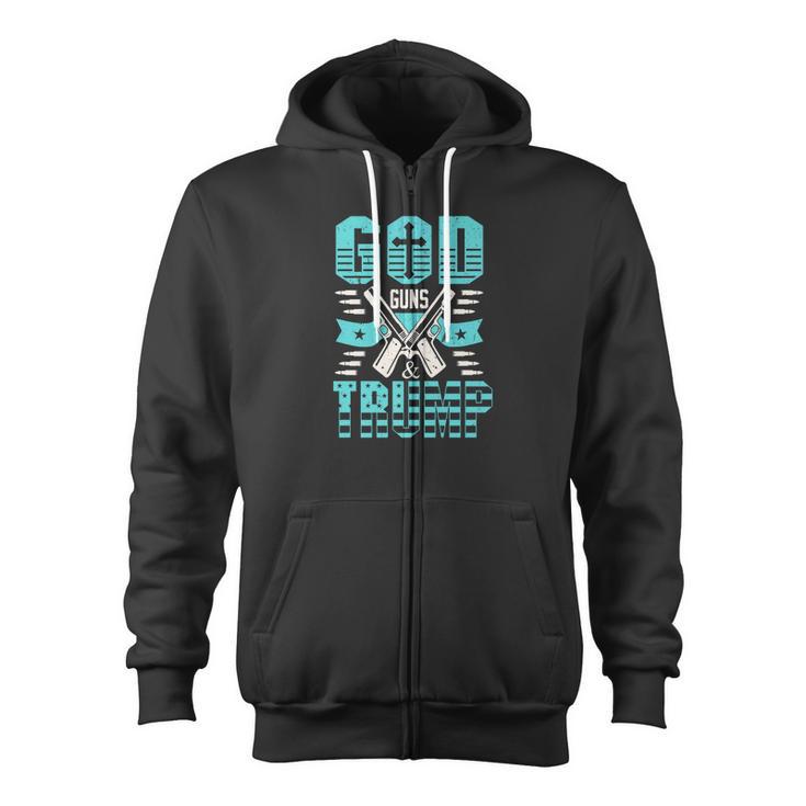 American Trump Supporters Apparel God Guns And Trump Premium Zip Up Hoodie