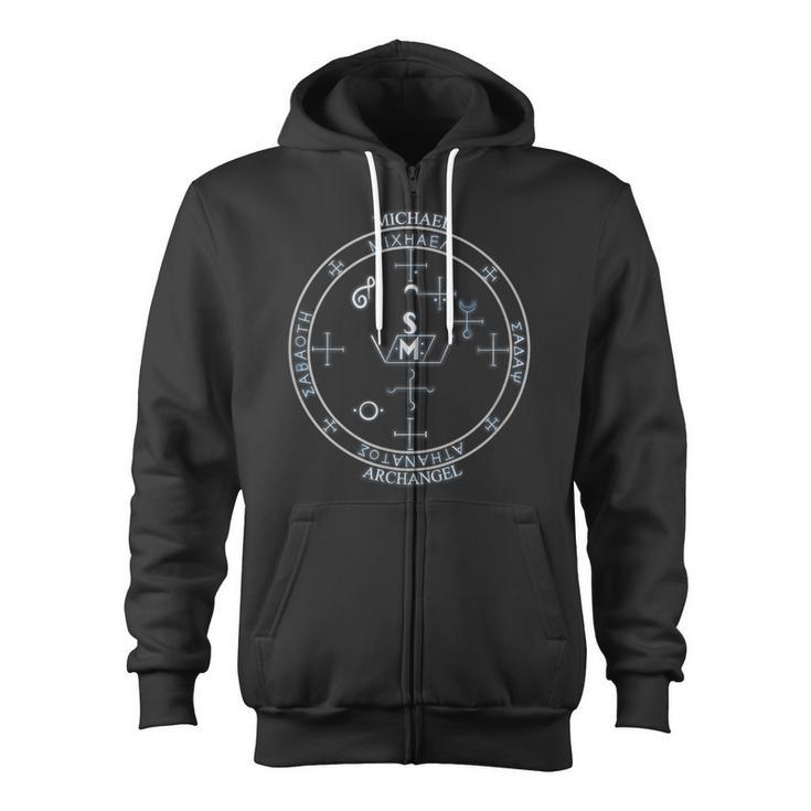 Archangel Michael Sigil Seal By Mortal s Zip Up Hoodie