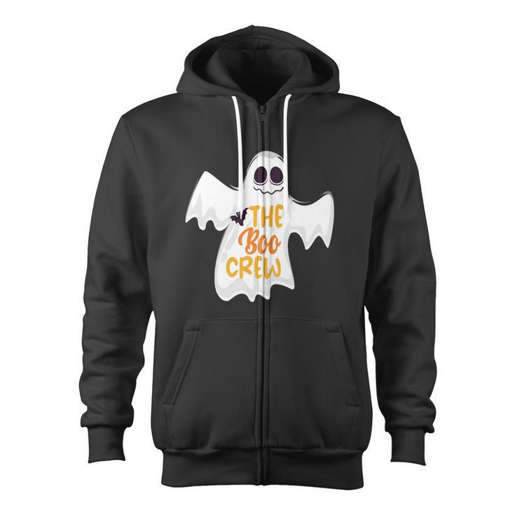 The Boo Crew Halloween Quote Zip Up Hoodie
