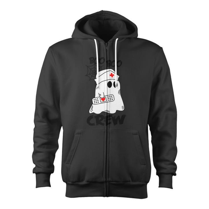 Boo Boo Crew Halloween Quote V4 Zip Up Hoodie