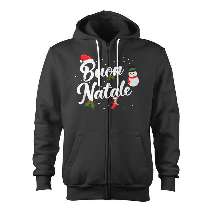 Buon Natale Italian Christmas Zip Up Hoodie