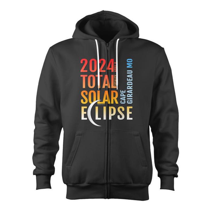 Cape Girardeau Missouri Total Solar Eclipse 2024 5 Zip Up Hoodie