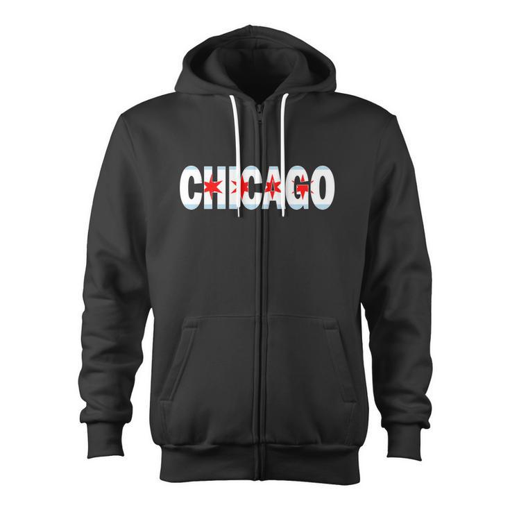 Chicago Flag Star Logo Zip Up Hoodie